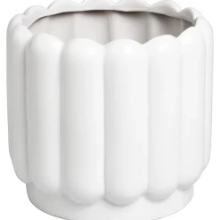 Bloempot Valletta Off-White 20x18 cm^ Tuindecoratie|Bloempotten