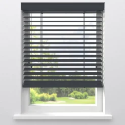 Fenstr Houten Jaloezie Hein Antraciet 50mm^ Jaloezieën|Houten Jaloezieën