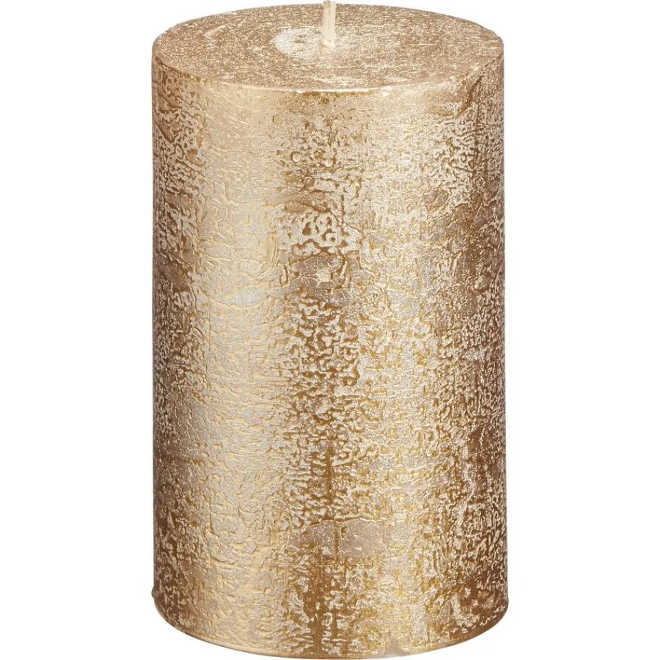 Kaars Rustiek Goud 7x11 cm^ Kaarsen & Theelichten