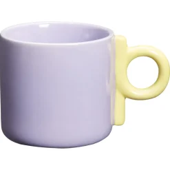 Mok Met Oor Shapes Lila-Geel 300ml^ Mokken
