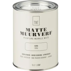 Muurverf Mat Ecru 1 l^ Muurverf