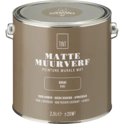 Muurverf Mat Kaki 2.5 l^ Muurverf