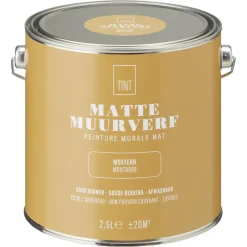 Muurverf Mat Mosterd 2.5 l^ Muurverf