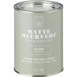 Muurverf Mat Olijf 1 l^ Muurverf