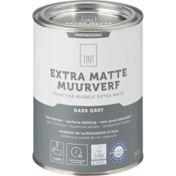 Muurverf Professional Dark Grey 1 l^ Muurverf