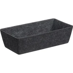 Opbergmand Vilt Antraciet 38x18,5x10cm^ Decoratieve Opbergdozen|Manden