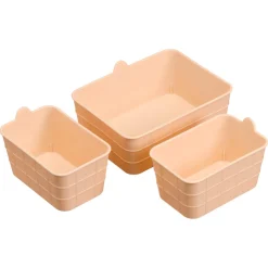 Opbermand Mini - 3 Stuks^ Opbergboxen & Lades