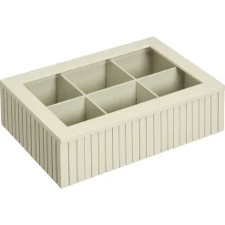 Theedoos Latjes Off-White^ Keukenaccessoires