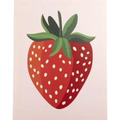 Tuinschilderij Canvas Aardbei^ Tuindecoratie|Buitenschilderijen