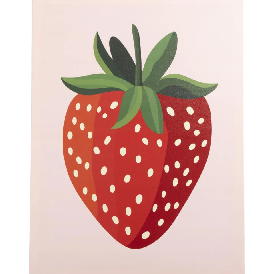 Tuinschilderij Canvas Aardbei^ Tuindecoratie|Buitenschilderijen