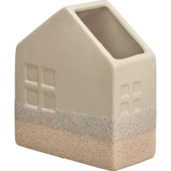 Vaas Huis Naturel 14x7,2x15,5 cm 14x7x16 cm^ Vazen & Potten