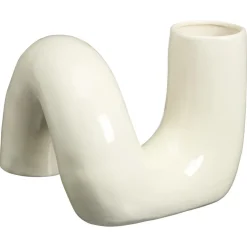 Vaas Tube Off-White 20x16x14 cm^ Vazen & Potten