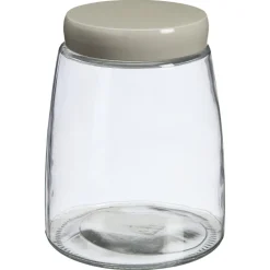 Voorraadpot Glas Zand - 12,5x16 cm 16 cm^ Voorraadpotten & Blikken
