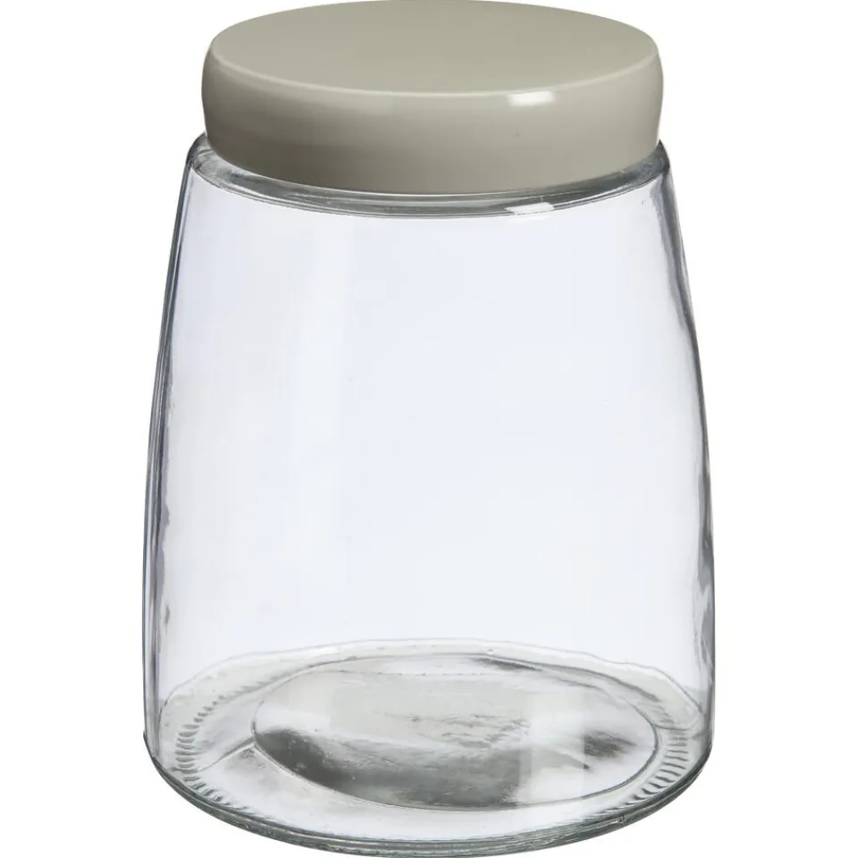 Voorraadpot Glas Zand - 12,5x16 cm 16 cm^ Voorraadpotten & Blikken