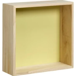 Wanddecoratie Hout Citroen Maat M 25x9x25 cm^ Wanddecoratie