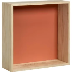 Wanddecoratie Hout Steen Maat L 30x10x30 cm^ Wanddecoratie