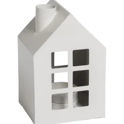 Waxinelichthouder Huis Metaal 11 cm^ Waxinelichthouders